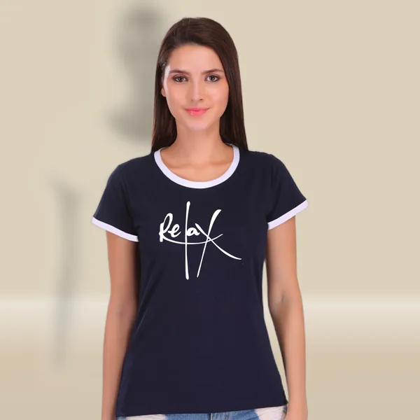 Navy_Blue_Cotton_Relax_Printed_Ringer_T-Shirt_For_Women