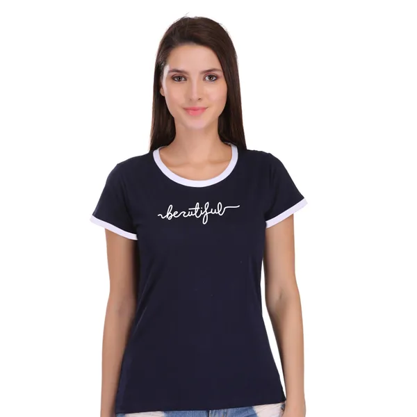 Navy_Blue_Cotton_Beautiful_Printed_Ringer_T-Shirt_For_Women