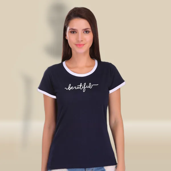Navy_Blue_Cotton_Beautiful_Printed_Ringer_T-Shirt_For_Women