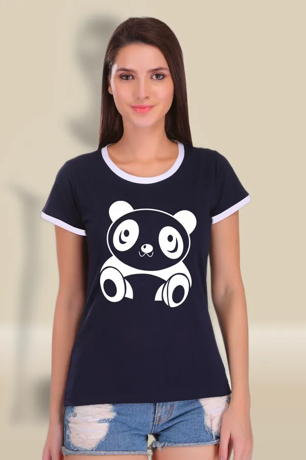 Navy_Blue_Cotton_Cute_Panda_Printed_Ringer_T-Shirt_For_Women