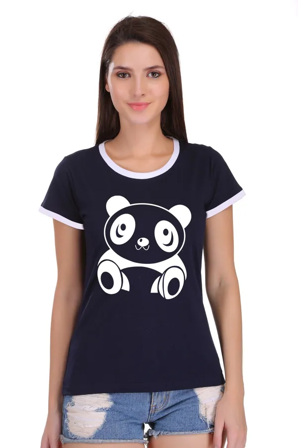 Navy_Blue_Cotton_Cute_Panda_Printed_Ringer_T-Shirt_For_Women