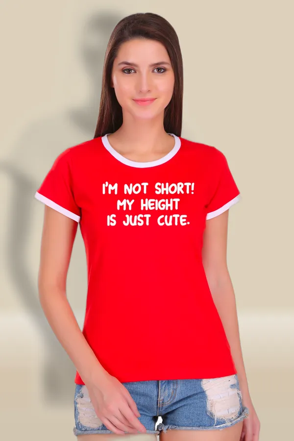 Red_Cotton_Short_But_Cute_Printed_Ringer_T-Shirt_For_Women