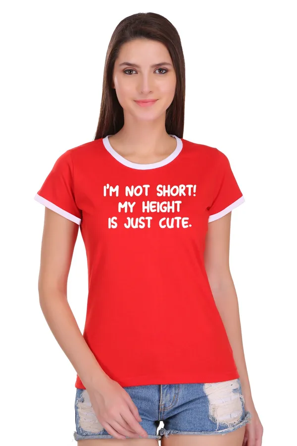 Red_Cotton_Short_But_Cute_Printed_Ringer_T-Shirt_For_Women