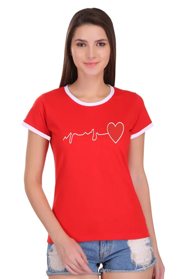 Red_Cotton_Heart_Beat_Printed_Ringer_T-Shirt_For_Women