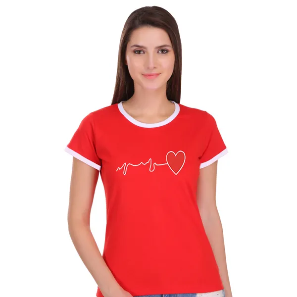 Red_Cotton_Heart_Beat_Printed_Ringer_T-Shirt_For_Women