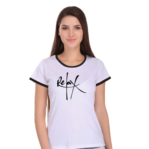 White_Cotton_Relax_Printed_Ringer_T-Shirt_For_Women