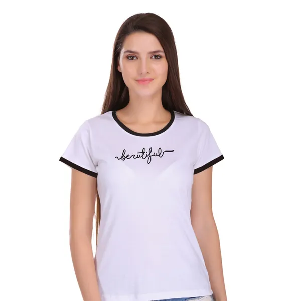 White_Cotton_Beautiful_Printed_Ringer_T-Shirt_For_Women
