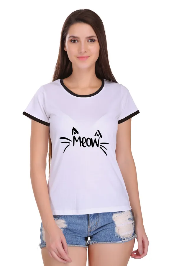 White_Cotton_Meow_Printed_Ringer_T-Shirt_For_Women