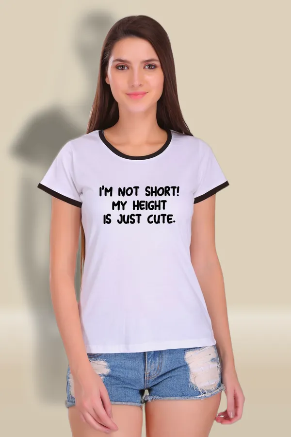 White_Cotton_Short_But_Cute_Printed_Ringer_T-Shirt_For_Women