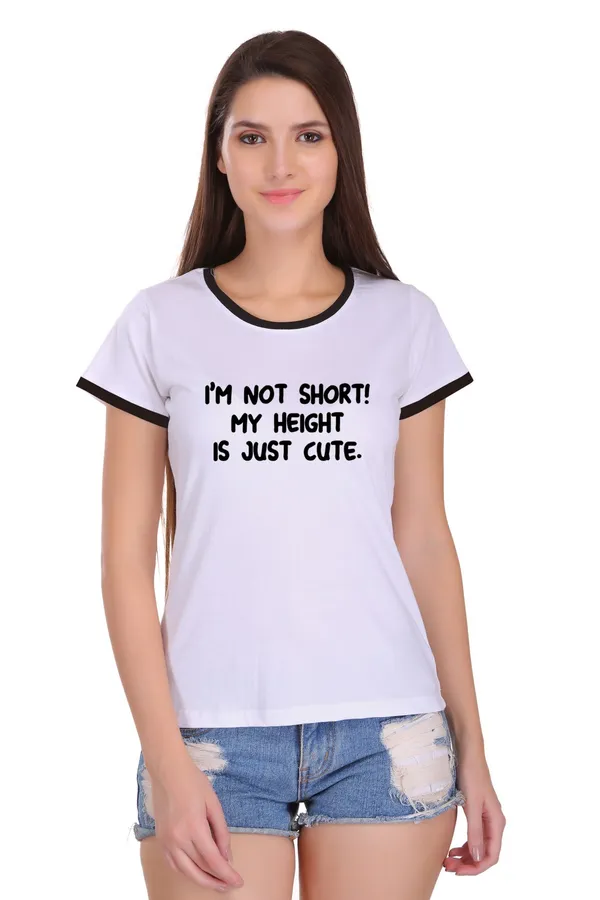 White_Cotton_Short_But_Cute_Printed_Ringer_T-Shirt_For_Women