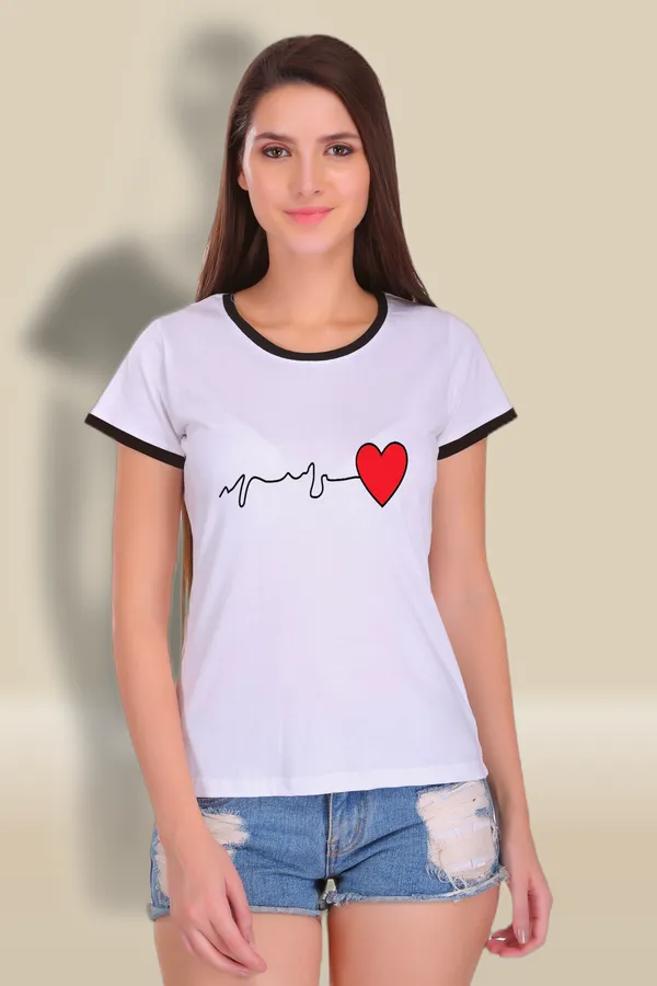 White_Cotton_Heart_Beat_Printed_Ringer_T-Shirt_For_Women