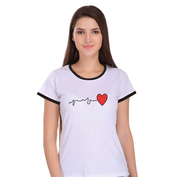 White_Cotton_Heart_Beat_Printed_Ringer_T-Shirt_For_Women