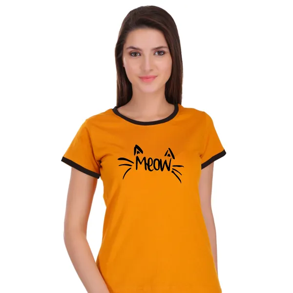 Yellow_Cotton_Meow_Printed_Ringer_T-Shirt_For_Women
