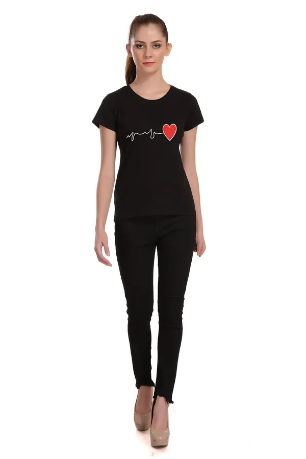 Black_Cotton_Heart_Beat_Graphic_Printed_T-Shirt_For_Women