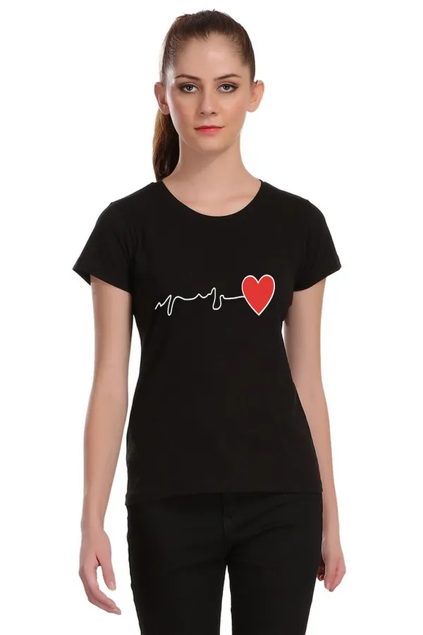 Black_Cotton_Heart_Beat_Graphic_Printed_T-Shirt_For_Women