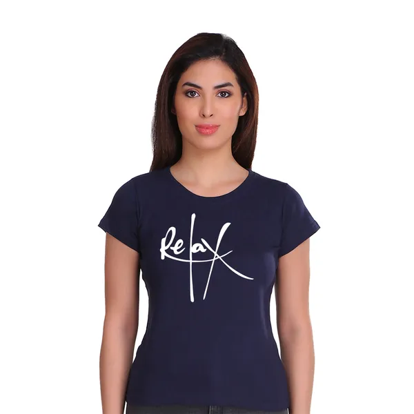 Navy_Blue_Cotton_Relax_Graphic_Printed_T-Shirt_For_Women