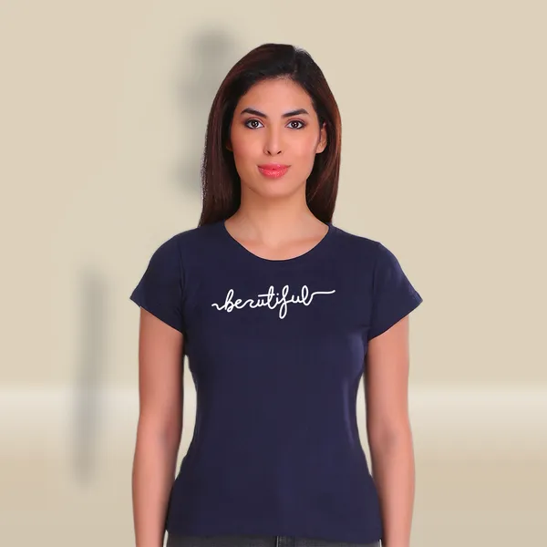 Navy_Blue_Cotton_Beautiful_Graphic_Printed_T-Shirt_For_Women