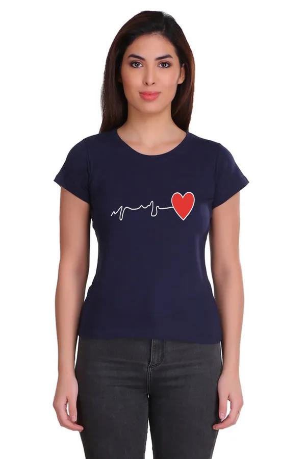 Navy_Blue_Cotton_Heart_Beat_Graphic_Printed_T-Shirt_For_Women