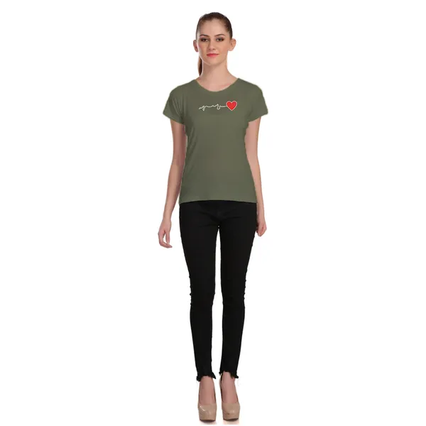 Olive_Cotton_Heart_Beat_Graphic_Printed_T-Shirt_For_Women