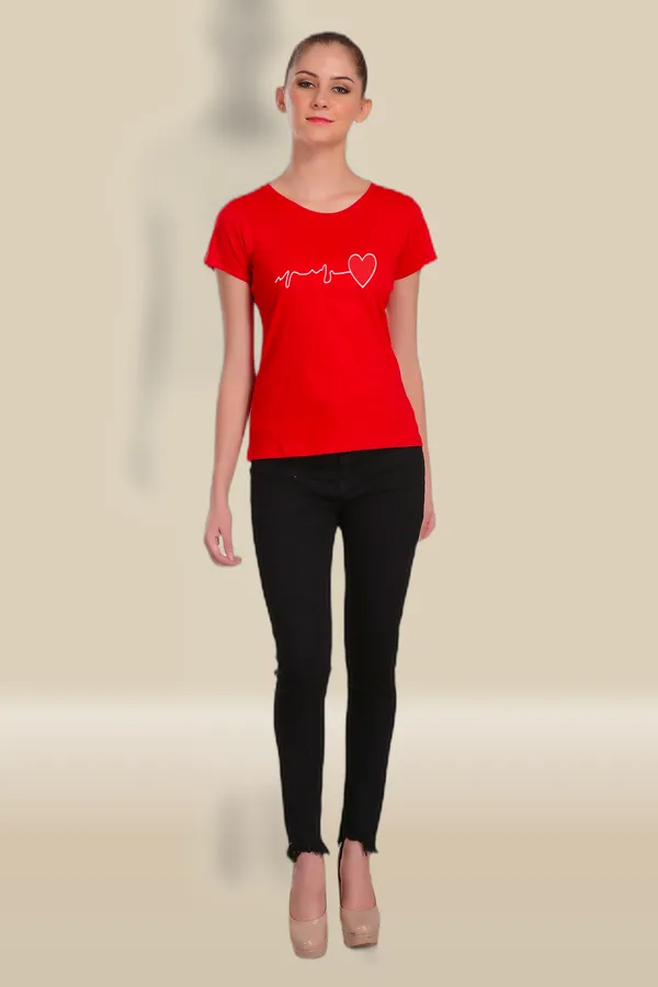 Red_Cotton_Heart_Beat_Graphic_Printed_T-Shirt_For_Women