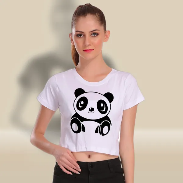 White_Cotton_Cute_Panda_Graphic_Printed_Crop_Top_For_Women