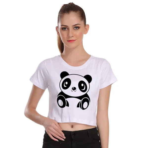 White_Cotton_Cute_Panda_Graphic_Printed_Crop_Top_For_Women