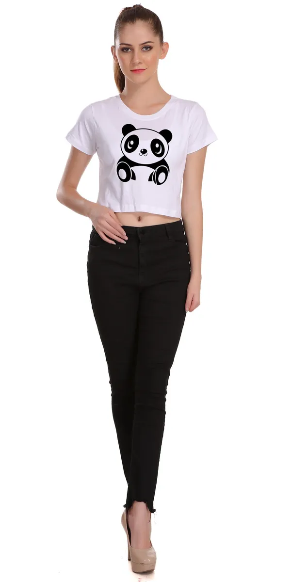 White_Cotton_Cute_Panda_Graphic_Printed_Crop_Top_For_Women