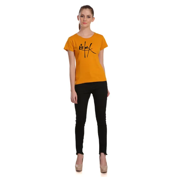Yellow_Cotton_Relax_Graphic_Printed_T-Shirt_For_Women