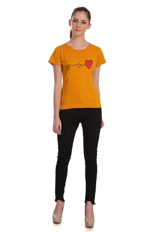 Yellow_Cotton_Heart_Beat_Graphic_Printed_T-Shirt_For_Women