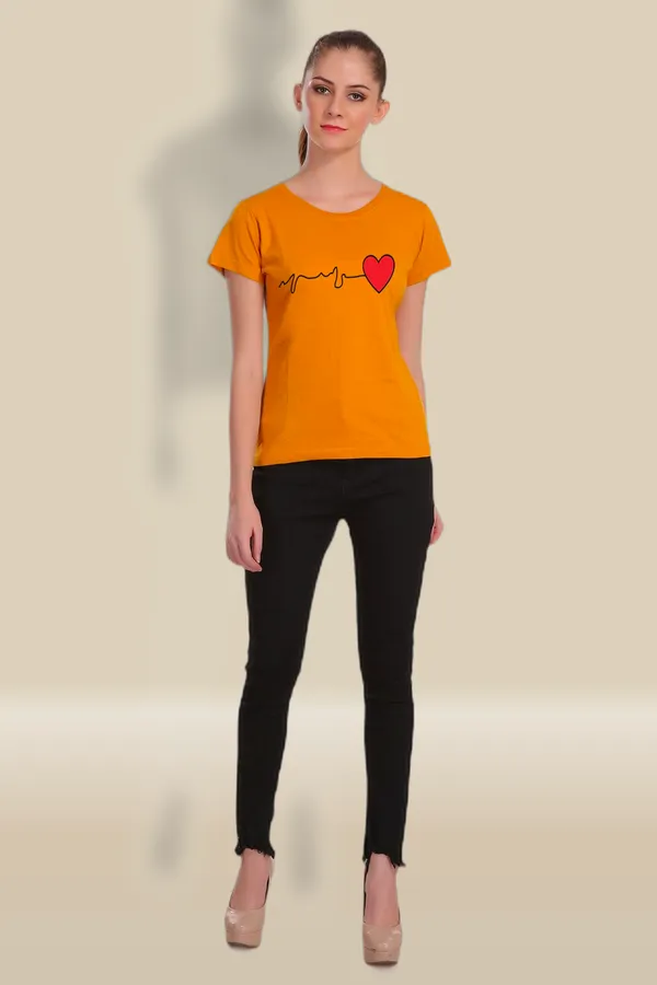 Yellow_Cotton_Heart_Beat_Graphic_Printed_T-Shirt_For_Women