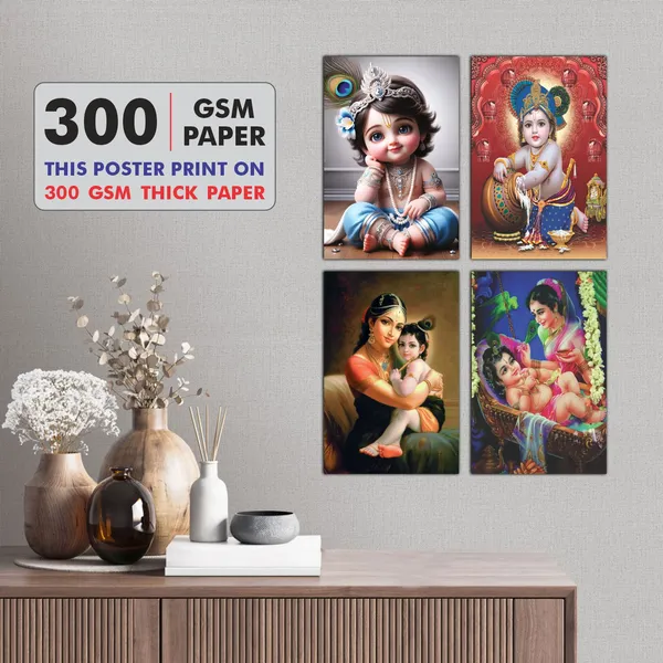 Multicolor_Little_Bal_Gopal_Religious_Krishna_Poster_For_Pregnant_Women_(12_X_18_Inc)_(Pack_Of_4)