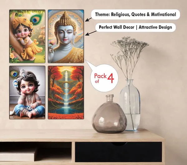 Multicolor_Little_Bal_Gopal_Religious_Krishna_Poster_For_Pregnant_Women_(12_X_18_Inc)_(Pack_Of_4)