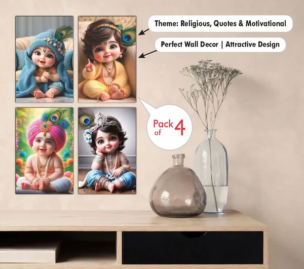 Multicolor_Little_Bal_Gopal_Religious_Krishna_Poster_For_Pregnant_Women_(12_X_18_Inc)_(Pack_Of_4)
