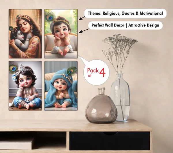 Multicolor_Little_Bal_Gopal_Religious_Krishna_Poster_For_Pregnant_Women_(12_X_18_Inc)_(Pack_Of_4)