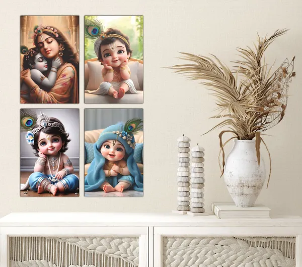 Multicolor_Little_Bal_Gopal_Religious_Krishna_Poster_For_Pregnant_Women_(12_X_18_Inc)_(Pack_Of_4)
