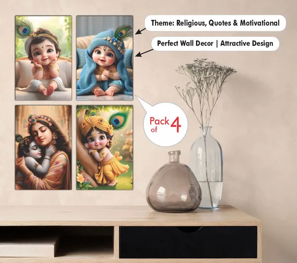 Multicolor_Little_Bal_Gopal_Religious_Krishna_Poster_For_Pregnant_Women_(12_X_18_Inc)_(Pack_Of_4)
