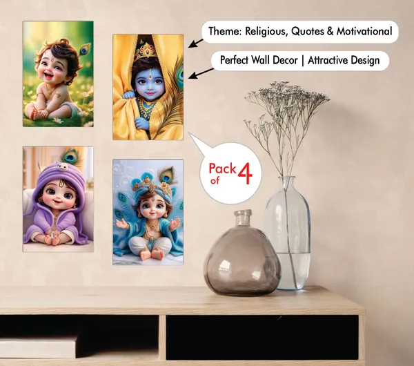 Multicolor_Little_Bal_Gopal_Religious_Krishna_Poster_For_Pregnant_Women_(12_X_18_Inc)_(Pack_Of_4)