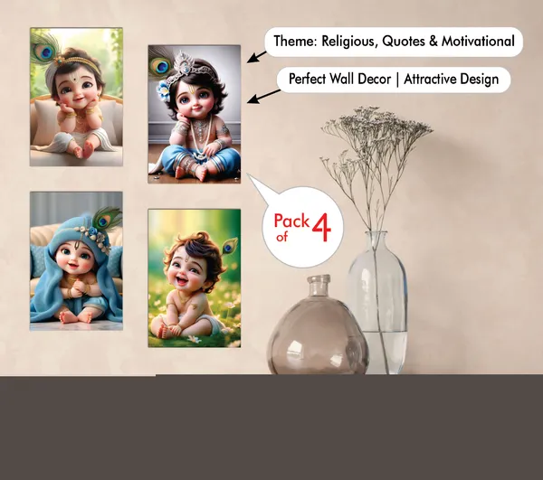 Multicolor_Little_Bal_Gopal_Religious_Krishna_Poster_For_Pregnant_Women_(12_X_18_Inc)_(Pack_Of_4)
