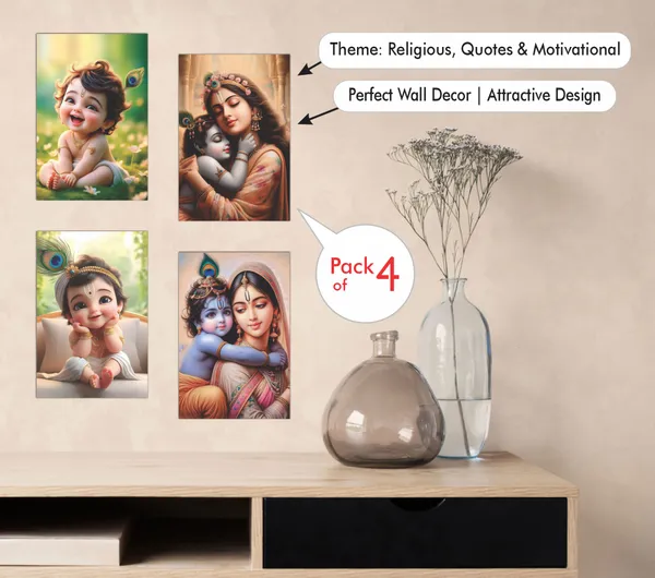 Multicolor_Little_Bal_Gopal_Religious_Krishna_Poster_For_Pregnant_Women_(12_X_18_Inc)_(Pack_Of_4)