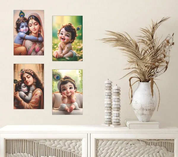 Multicolor_Little_Bal_Gopal_Religious_Krishna_Poster_For_Pregnant_Women_(12_X_18_Inc)_(Pack_Of_4)