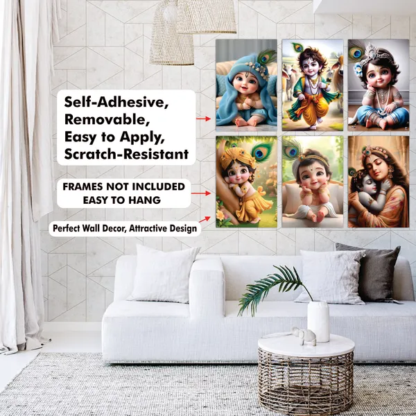 Multicolor_Little_Bal_Gopal_Religious_Krishna_Poster_For_Pregnant_Women_(12_X_18_Inc)_(Pack_Of_6)