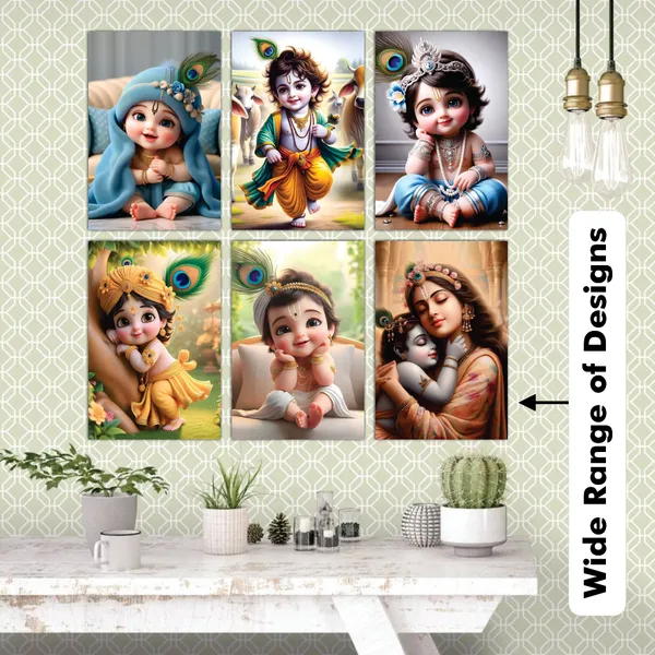 Multicolor_Little_Bal_Gopal_Religious_Krishna_Poster_For_Pregnant_Women_(12_X_18_Inc)_(Pack_Of_6)