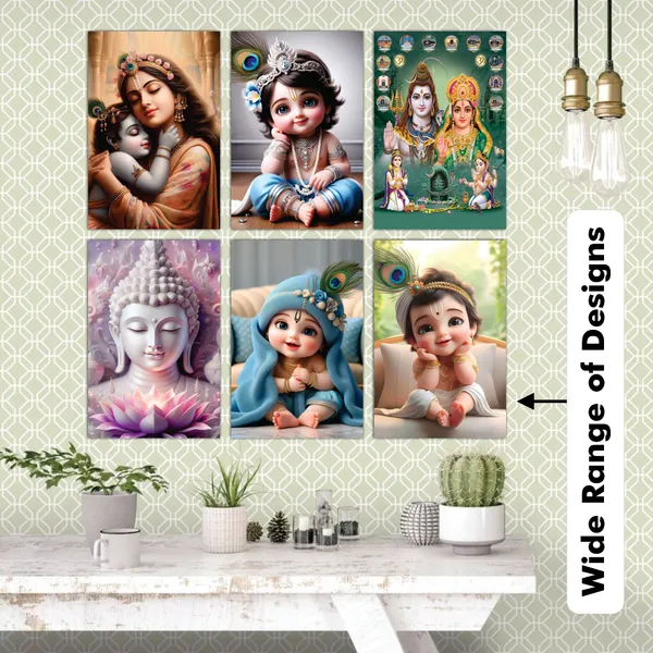 Multicolor_Little_Bal_Gopal_Religious_Shiv_Parivaar_Lord_Buddha_Krishna_Poster_For_Pregnant_Women_(12_X_18_Inc)_(Pack_Of_6)