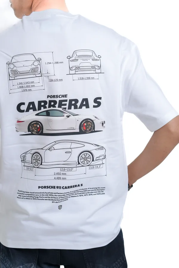 911_Carrera_S_Blueprint_Oversized_Premium_T-shirts_For_Unisex