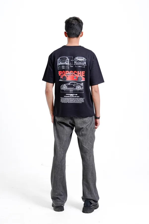 GT3_RS_Blueprint_Oversized_Premium_T-shirt_For_Unisex