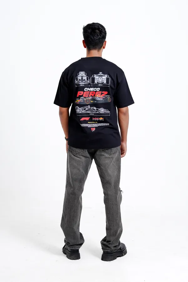 Checo_Pérez_F1_Racing_Blueprint_Premium_T-shirts_For_Unisex