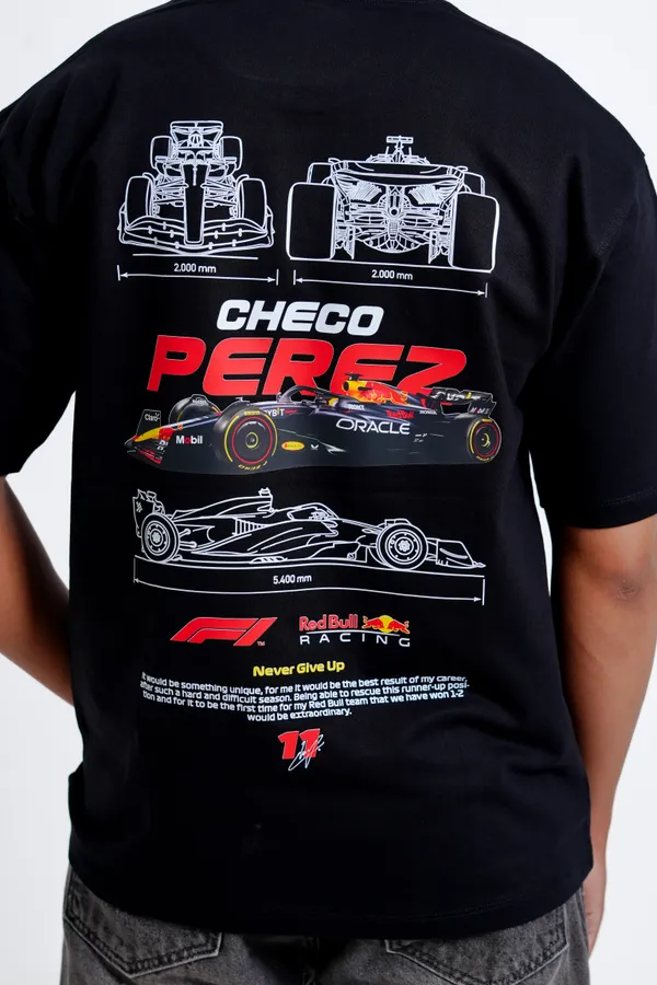Checo_Pérez_F1_Racing_Blueprint_Premium_T-shirts_For_Unisex