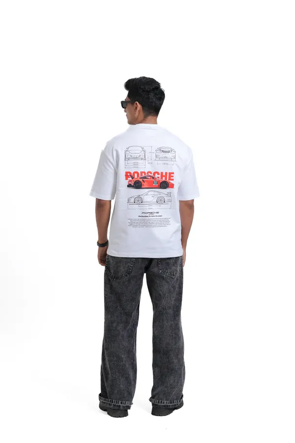 GT3_RS_Blueprint_Oversized_Premium_T-shirts_For_Unisex