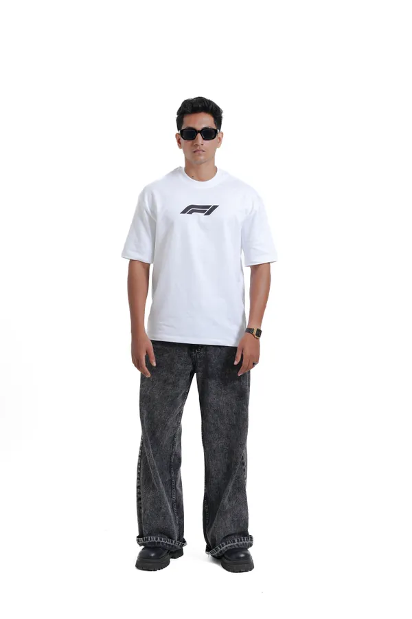 Checo_Pérez_F1_Racing_Blueprint_Oversized_Premium_T-shirt_For_Unisex