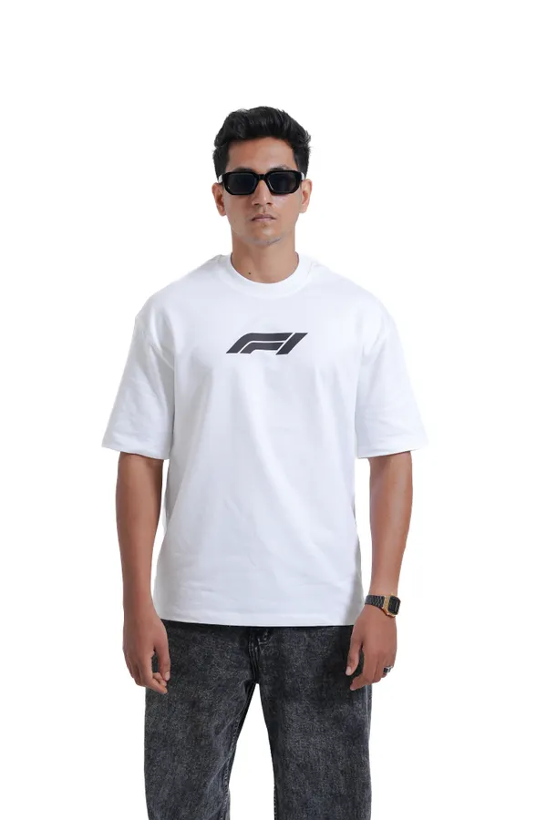 Checo_Pérez_F1_Racing_Blueprint_Oversized_Premium_T-shirt_For_Unisex